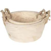 Clayre & Eef Opbergmand set van 2 Ø 36 / Ø 29 cm hout rond mand