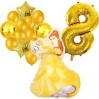 Amscan Belle ballonnen pakket - Belle en het Beest - 89x64cm - Folie Ballon - Prinses - Themafeest - 8 jaar - Verjaardag - Ballonnen - Versiering - Helium ballon