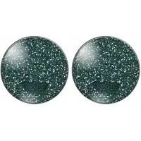 Charme Bijoux Clip oorbellen groen spikkel 2.5 cm