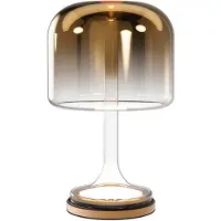 Maytoni LED-tafellamp Spirito, messing / goud, Woon-/ Eetkamer, Glas, LED tafellamp