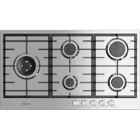 Gurari - kookplaat - GCH FG 905 VPGL - Gaskookplaat - 90 cm - roestvrij staal - 4,0 KW WOK - 5 gaspitten - 5 pits - aardgas - FL.gas