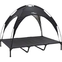 vidaXL Hondenbed Zwart 122 x 93 x 106,5 cm Staal
