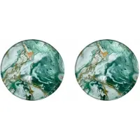 Charme Bijoux Clip oorbellen groen 2 cm
