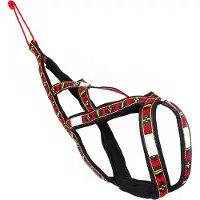 Manmat X-Back Hondenharnas Rood / Zwart Large – Trek Tuig voor Canicross, Mushing & Bikejöring – Reflecterend & Weerbestendig – Voor Sportieve Honden