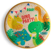 Maverick Wegwerpbordjes - Dino party! Roar! - 8 stuks - 23cm