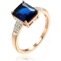 Cilla Jewels Damesring met Grote Blauwe Zirkonia-20mm