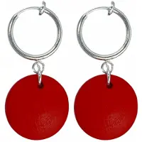 Charme Bijoux Klem oorbellen Tordis Rood hout 1.5 cm