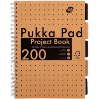 Pukka Pad Projectboek pukka kraft a4 lijn 200 pagina's 80gr