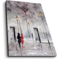 Opviq , YYCS- CST1601, Bunt, Wandklokken, 45 x 70, 100% wildleder canvas