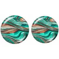 Charme Bijoux Clip Oorbellen-Omega-2 cm groen