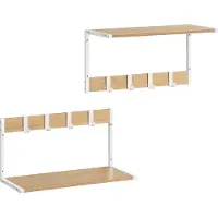 Mazazu - Wanddecoratie - Kapstok - Wit - 50x24.2x26.5