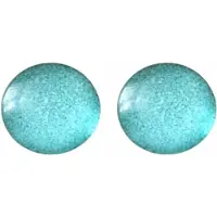 Charme Bijoux Clip oorbellen- Veerle- 2 cm- turquoise- geen gaatje-