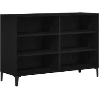 vidaXL Dressoir Zwart Eiken 103,5 x 35 x 70 cm Bewerkt hout