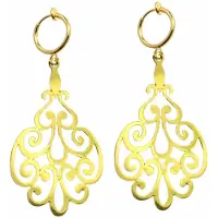 Charme Bijoux Klem oorbellen - goudkleurig - barok - geen gaatje-