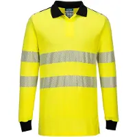 Portwest WX3 Vlamvertragend veiligheidspolohemd, geel/zwart, maat XXXL
