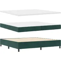 vidaXL Boxspring bed met hoofdeinde Donkergroen 200 x 200 cm Fluweel