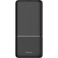 Deltaco Powerbank, 10000mAh, 20W PD, USB-C/2x USB, zwart