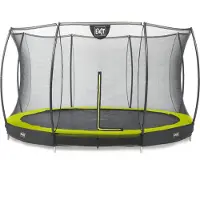 Exit Silhouette inground trampoline ø427cm met veiligheidsnet - groen
