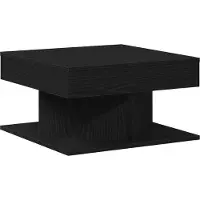 vidaXL Salontafel Zwart Eiken 57 x 57 x 30 cm Bewerkt hout