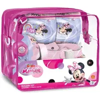 MONDO Disney Minnie rolschaatsen met beschermset voor kinderen - verstelbaar en roze.