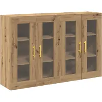 vidaXL Wandkasten 2 st Artisan Eiken 69,5 x 34 x 90 cm Bewerkt hout
