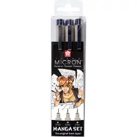 Sakura Manga Pigma Micron Black 3-set
