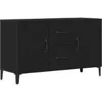 vidaXL Dressoir Zwart Eiken 100 x 36 x 60 cm Bewerkt hout