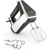 Krups GN6021 3 Meng 6000, wit, Handmixer, Zwart, Wit