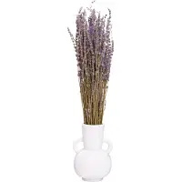 QUVIO Decoratieve vaas met handvatten– Keramiek – Wit