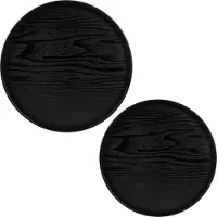QUVIO Houten dienblad rond - 2 stuks - 24 en 27 cm