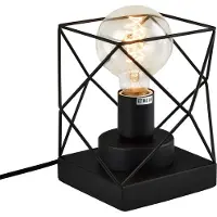 QUVIO Tafellamp modern - Draadlamp - 18 x 17 cm - Zwart