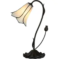 Clayre & Eef Tiffany tafellamp Ø 17x43 cm glas tiffany bureaulamp