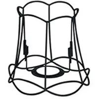 QAZQA Metalen lampenkap zwart 15/14 - Granny Frame
