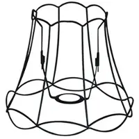 QAZQA Metalen lampenkap zwart 25/21 - Granny Frame