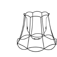 QAZQA Metalen lampenkap zwart 40/31 - Granny Frame