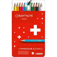 Caran d'Ache Kleurpotloden Caran d'Ache Swisscolor aquarel 12stuks ass.