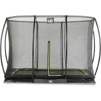 Exit Silhouette inground trampoline 214x305cm met veiligheidsnet - roze