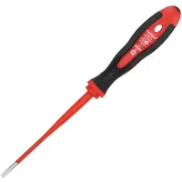 HAUPA VDE geïsoleerde Sleufschroevendraaier HupSlim 3,5 x 100 mm - Kling is gemaakt van gehard molybdeen-vanadiumstaal - Verkleinde klingdiameter - 2-componenten handgreep