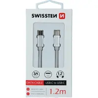 Swissten Textile Universal Quick Charge 3.0 USB-C to USB-C Data and Charging Cable 1.2m