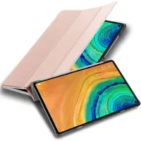 Cadorabo Tablet Book (MET Wake Up) Hoesje voor Huawei MatePad PRO (10,8 inch) (Huawei MatePad Pro 10.8 (2019), Huawei MatePad Pro 10.8 (2021)), Tablethoes, Roze