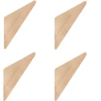 QUVIO Wandhaakje driehoek hout set van 4