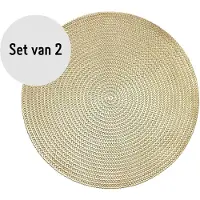 Krumble Placemat rond pvc - set van 2