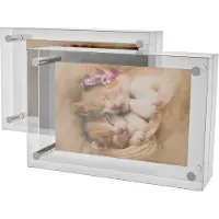 Intirilife magnetische acryl fotolijst - 102 x 153 x 20 cm - fotolijst, lijstloos, helder