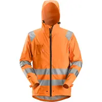 Snickers Workwear 8233 Regenjack PU High Visibility Klasse 3 High-Vis Oranje maat XL heren