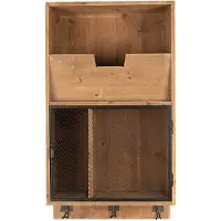 Clayre & Eef Wandrek 71 cm zwart hout metaal muurrek