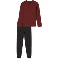 Schiesser Pyjama Long terracotta brown 180269 56/XXL