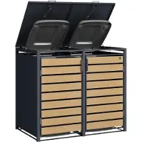 4gardenz containerombouw 2 afvalbakken -kliko ombouw /houtlook