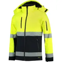 Tricorp 403007 Softshell ISO20471 Fluor Geel-Marineblauw maat 4XL heren