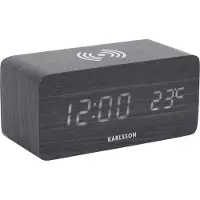 Karlsson Block Wekker | 15x7.1x7.4cm | Zwart
