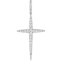 Ania Haie AH NC048-31H Pop Charms Dames Hanger - Kruis - Sieraad - Zilver - 925 Zilver - 12 mm breed - 19 mm lang